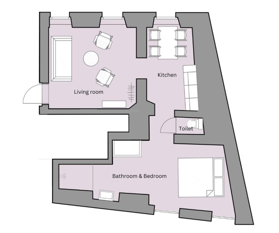 Charming 45m2 In Heart Of Apartment